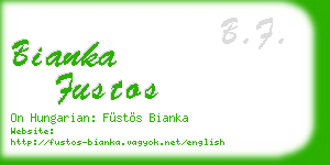 bianka fustos business card