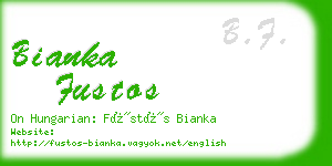 bianka fustos business card